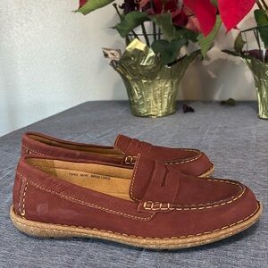 Born Nerina Suede Penny Loafers Women’s Size 10